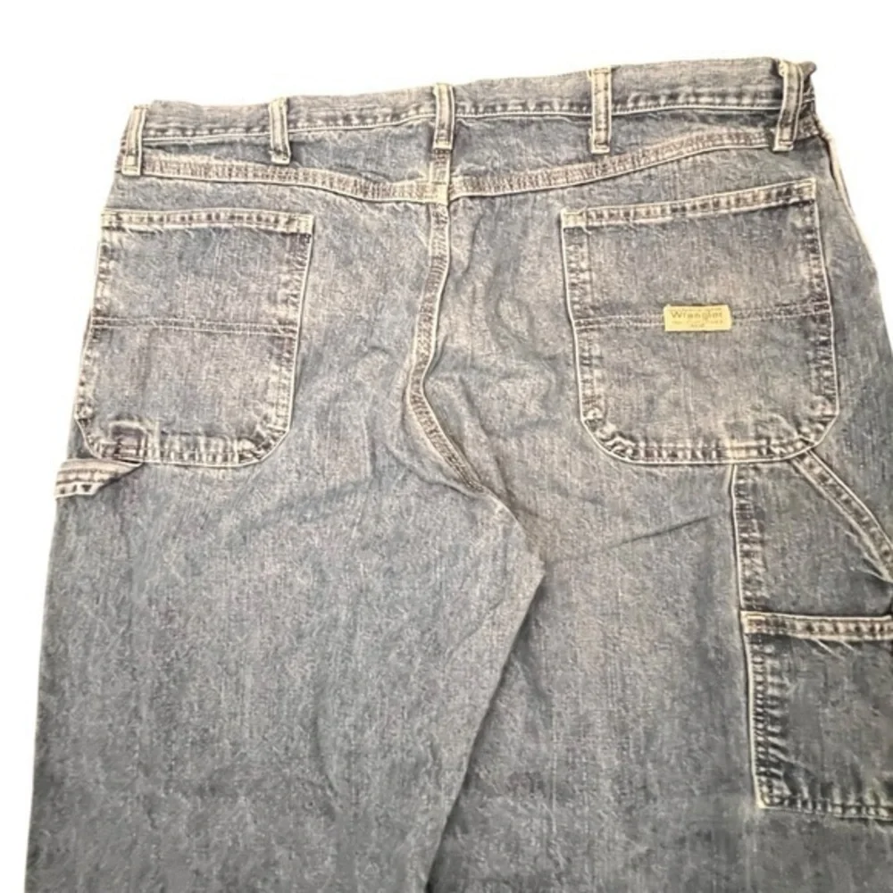 Wrangler Carpenter Jeans Adult 40x30 Blue Denim Relaxed Fit Straight Leg 94LSWDV - Picture 1 of 13